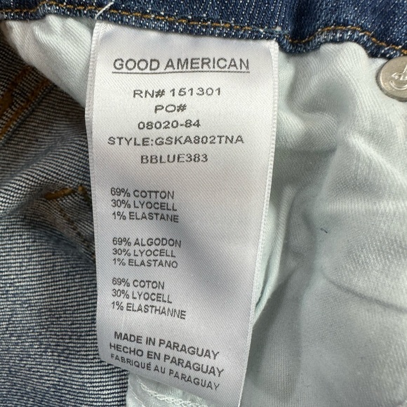 Good American Good Skate High Waist Wide Leg Jeans Size 4/27 - Picture 4 of 9